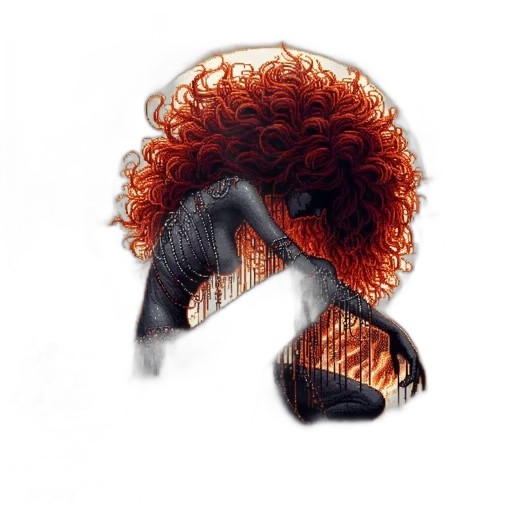 hair, mask, jacket, creature transparent PNG cut-out
