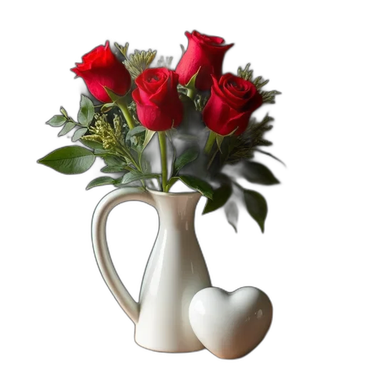 flower, 3d render, photorealistic, red transparent PNG cut-out