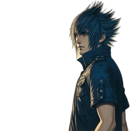 jacket, dragon, face, sword transparent PNG cut-out