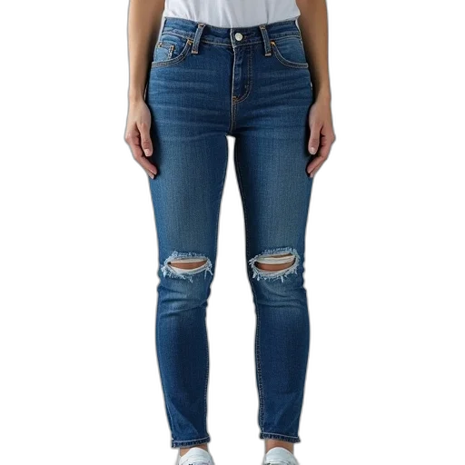 jacket, blue, denim, knee transparent PNG cut-out