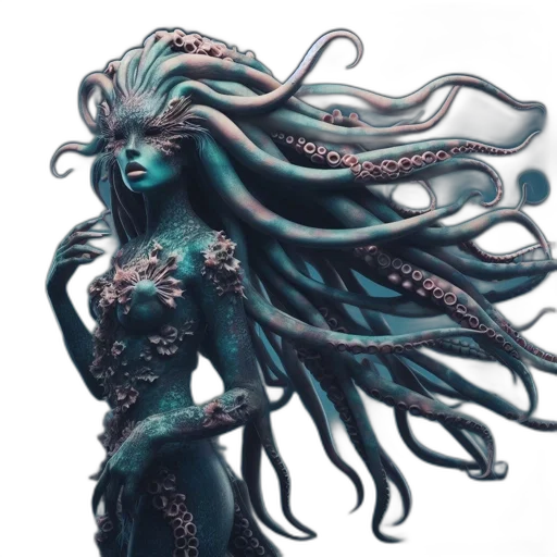 creature, hair, concept art, fantasy art transparent PNG cut-out
