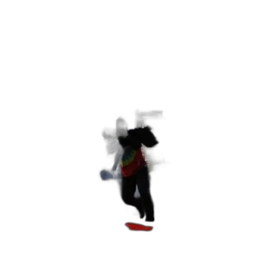 robot, hat, jacket, staff transparent PNG cut-out