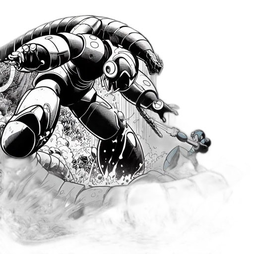robot, creature, weapon, concept art transparent PNG cut-out