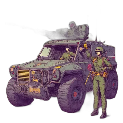 weapon, car, robot, concept art transparent PNG cut-out