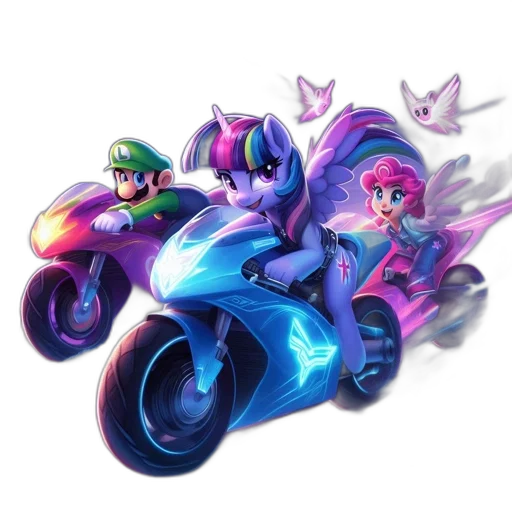 concept art, vaporwave, pixel art, fantasy art transparent PNG cut-out