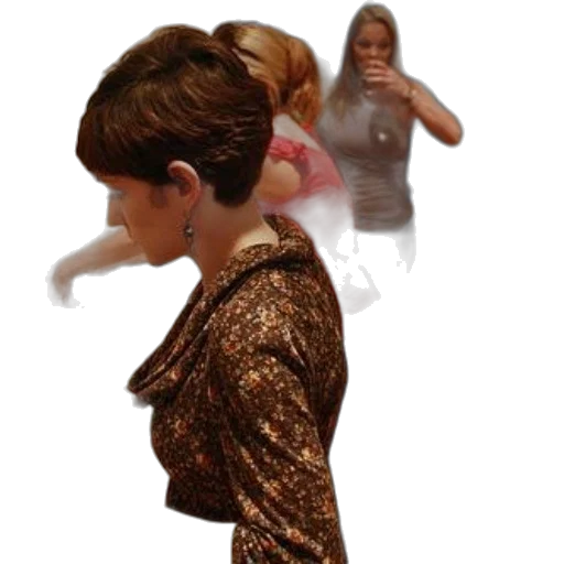 photorealistic, 3d render, three, women transparent PNG cut-out