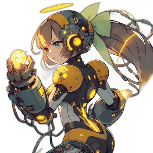 robot, weapon, staff, concept art transparent PNG cut-out