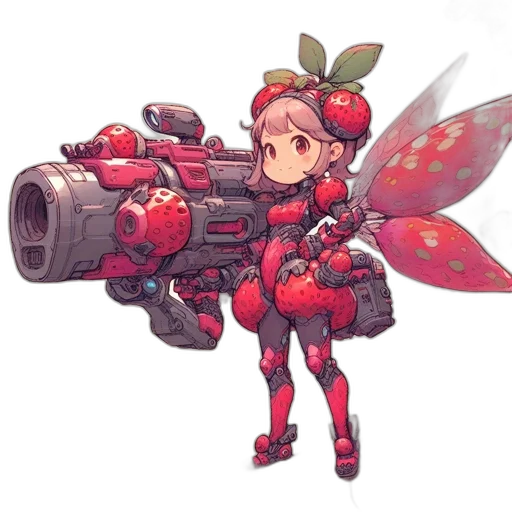 weapon, robot, staff, flower transparent PNG cut-out
