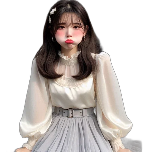 dress, face, mask, 3d render transparent PNG cut-out