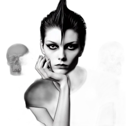 face, mask, crown, hair transparent PNG cut-out