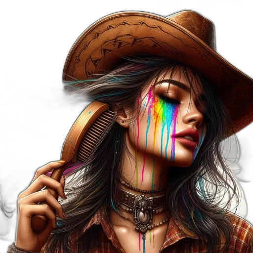 hat, face, fantasy art, photorealistic transparent PNG cut-out
