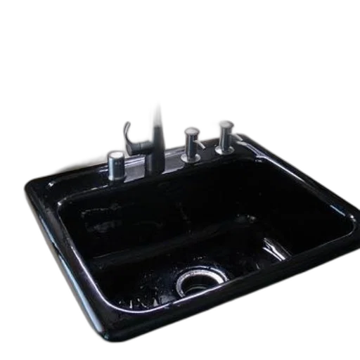 sleek, black, kitchen, sink transparent PNG cut-out