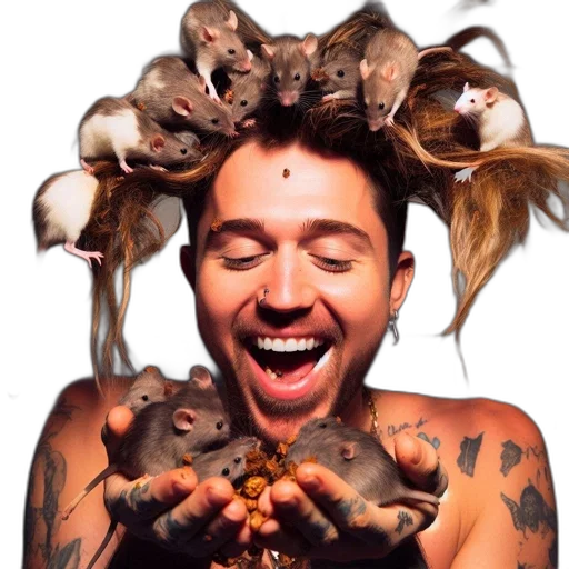 animal, hair, creature, crown transparent PNG cut-out