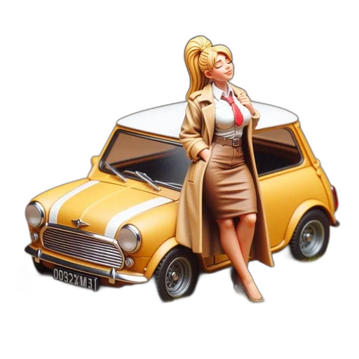 car, 3d render, concept art, cartoon transparent PNG cut-out