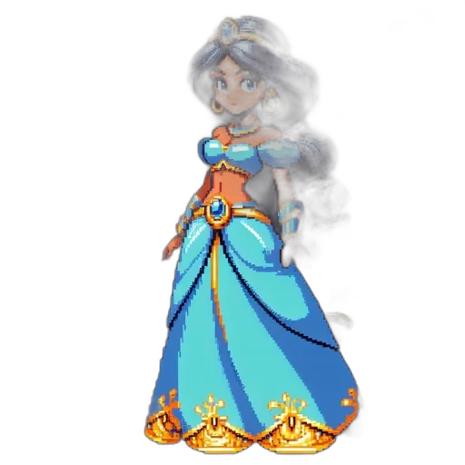 dress, staff, jewelry, crown transparent PNG cut-out