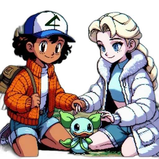 jacket, pixel art, vaporwave, anime transparent PNG cut-out