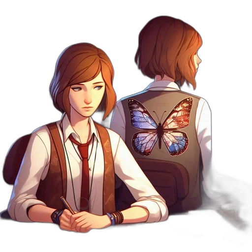 jacket, staff, face, jewelry transparent PNG cut-out