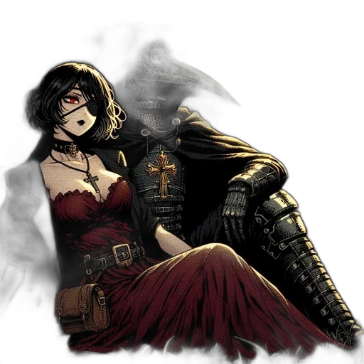 weapon, mask, comic book art, fantasy art transparent PNG cut-out