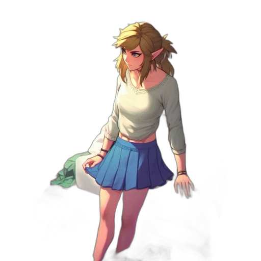 dress, staff, creature, weapon transparent PNG cut-out