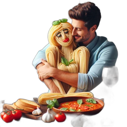 food, photorealistic, cartoon, oil painting transparent PNG cut-out