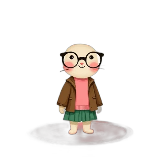 jacket, staff, animal, dress transparent PNG cut-out