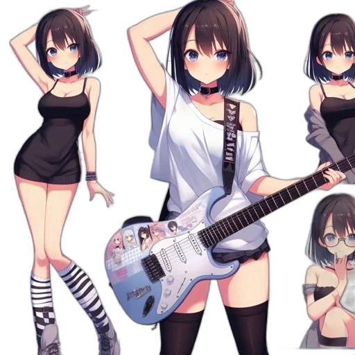 dress, anime, concept art, cartoon transparent PNG cut-out