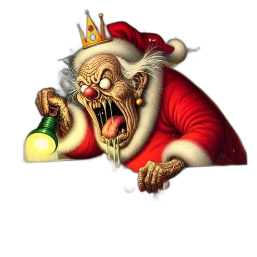 concept art, photorealistic, unconventional, santa transparent PNG cut-out