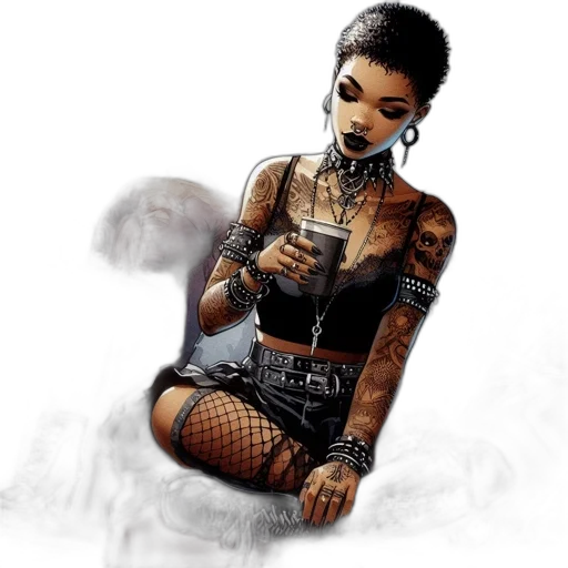 jewelry, cyberpunk, photorealistic, fantasy art transparent PNG cut-out
