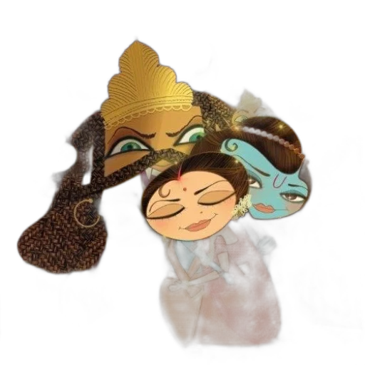 mask, jewelry, hat, staff transparent PNG cut-out