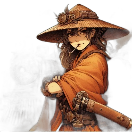 staff, hat, weapon, sword transparent PNG cut-out