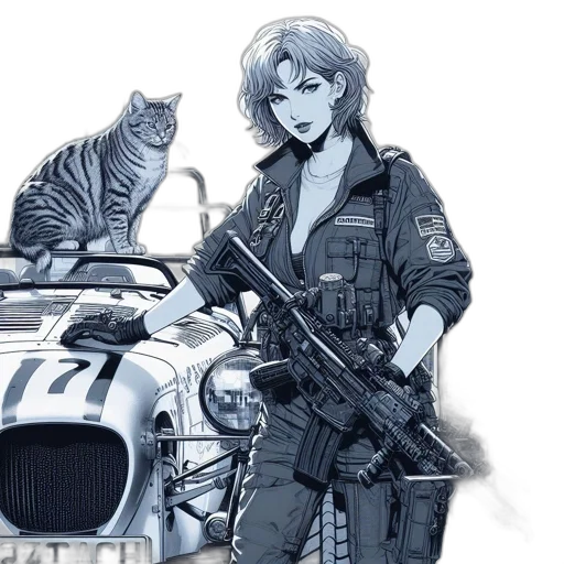 weapon, car, animal, concept art transparent PNG cut-out