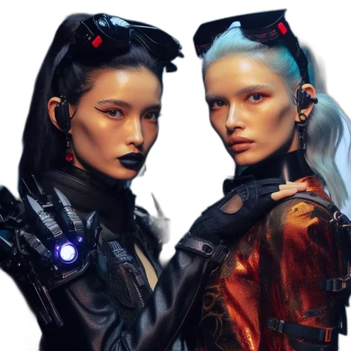 cyberpunk, concept art, fantasy art, comic book art transparent PNG cut-out