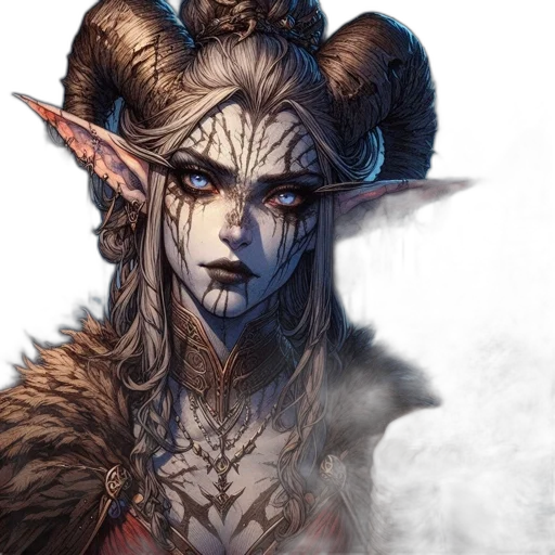 face, staff, dragon, fantasy art transparent PNG cut-out