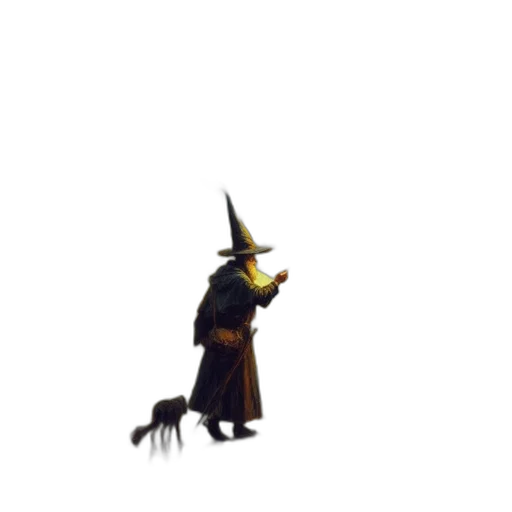 staff, creature, hat, dragon transparent PNG cut-out