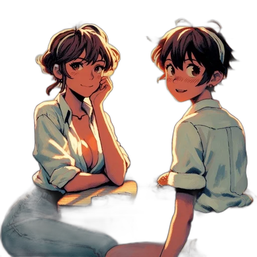 watercolor, concept art, anime, pixel art transparent PNG cut-out