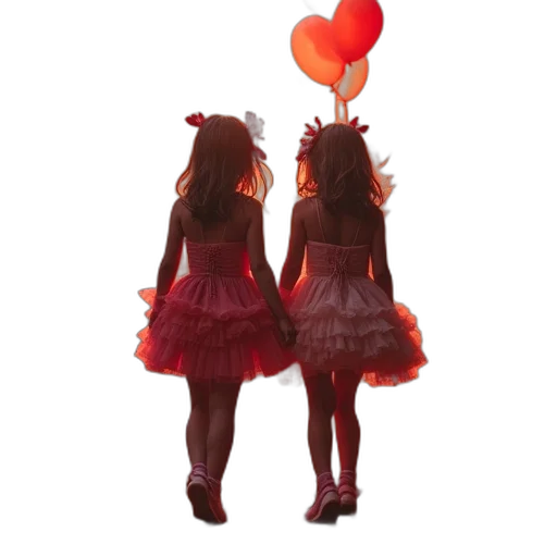 dress, concept art, 3d render, red transparent PNG cut-out