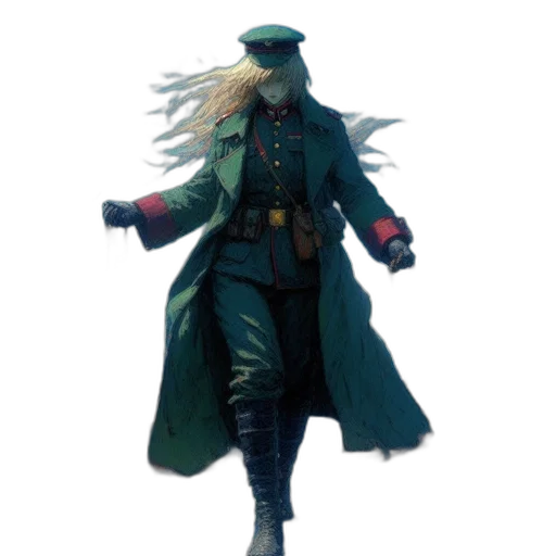 staff, jacket, hat, concept art transparent PNG cut-out