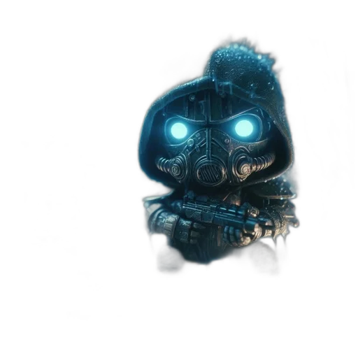 robot, creature, mask, weapon transparent PNG cut-out