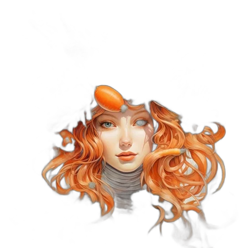hair, crown, face, dragon transparent PNG cut-out