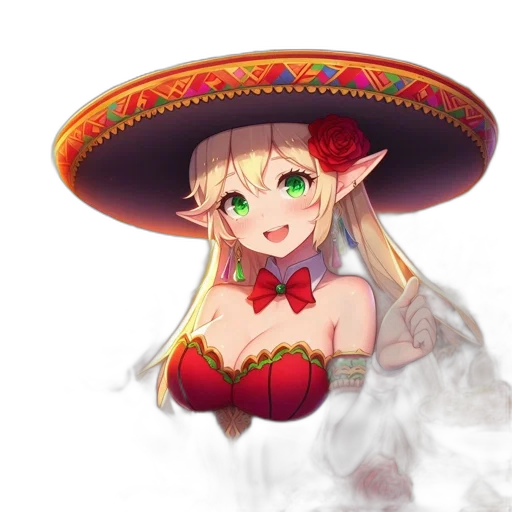 hat, dragon, staff, weapon transparent PNG cut-out