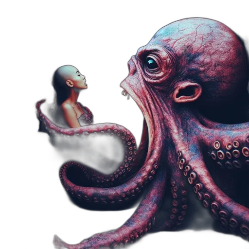 creature, animal, concept art, 3d render transparent PNG cut-out