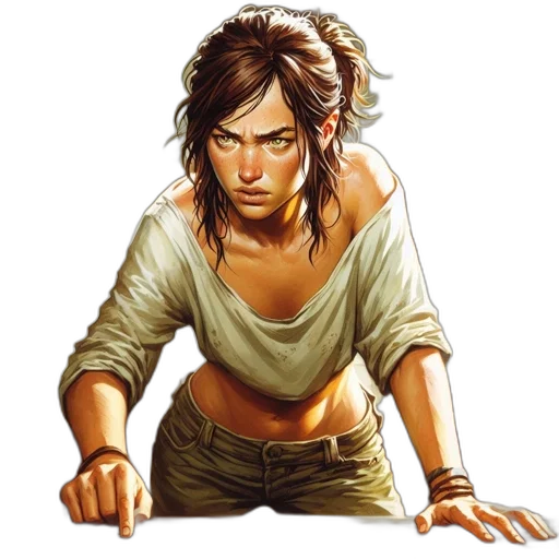 comic book art, concept art, fantasy art, photorealistic transparent PNG cut-out