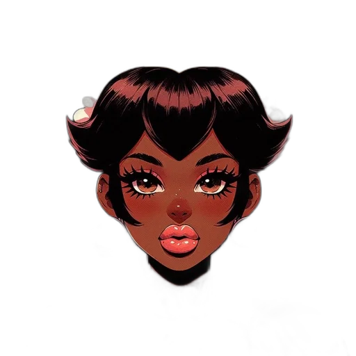 face, hair, crown, cartoon transparent PNG cut-out