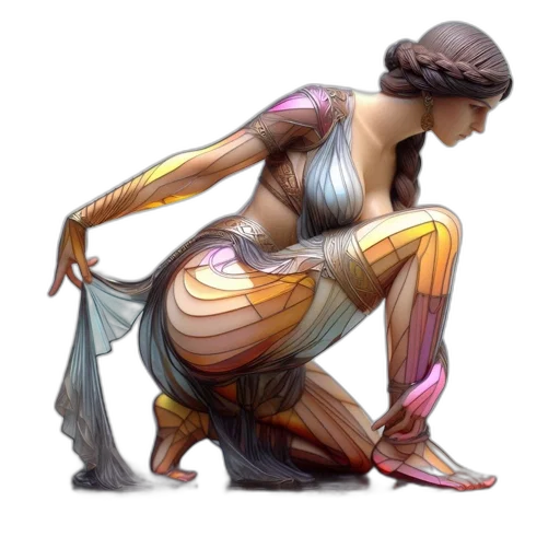 dress, creature, jewelry, concept art transparent PNG cut-out