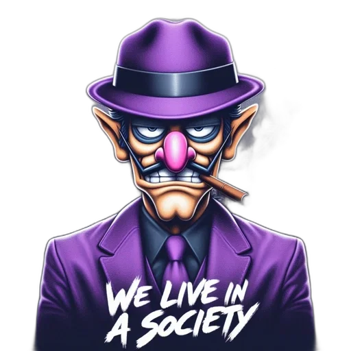 mask, cyberpunk, cartoon, vaporwave transparent PNG cut-out