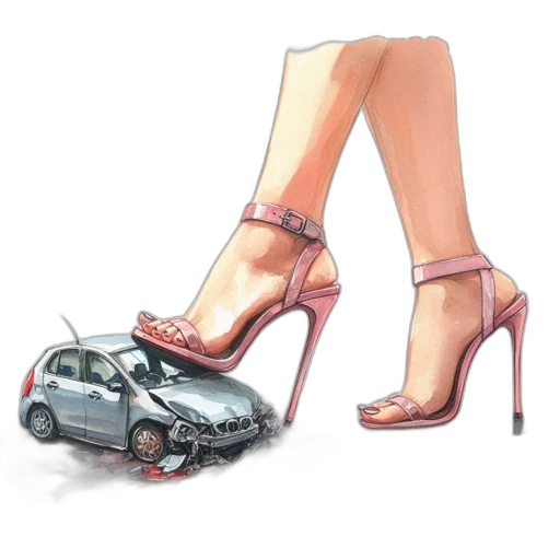 shoes, car, weapon, jewelry transparent PNG cut-out