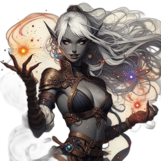 fantasy art, concept art, comic book art, pixel art transparent PNG cut-out