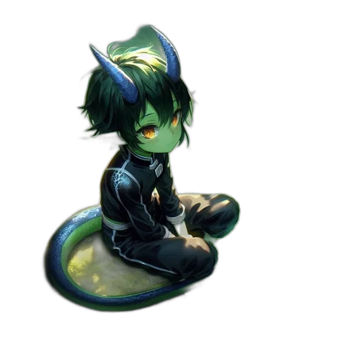 dragon, creature, staff, animal transparent PNG cut-out