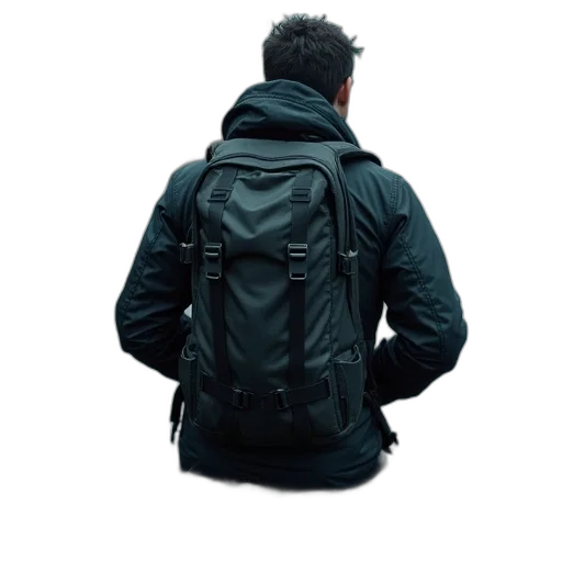 jacket, staff, face, cyberpunk transparent PNG cut-out