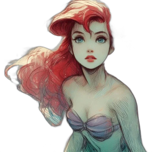 dress, crown, watercolor, fantasy art transparent PNG cut-out